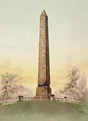 Igła Kleopatry w Central Parku, Nowy Jork, ok. 1881 r.